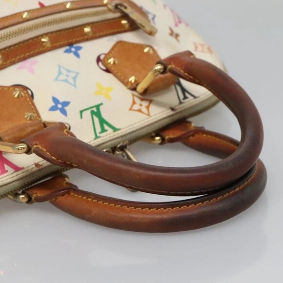 LOUIS VUITTON Monogram Multicolor Alma Hand Bag White M92647 LV Auth 133620 - Picture 8 of 16